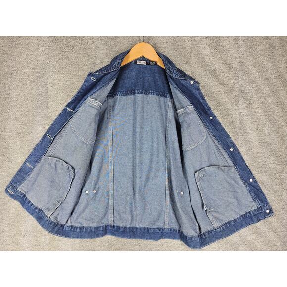 ROSETTES WOMENS BLUE DENIM SLEEVELESS VEST S/M VINTAGE COTTON - Picture 4 of 7